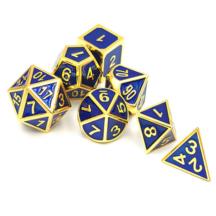 Customized Color Zinc Alloy Metal Dice Set 16mm-20mm for DND Game