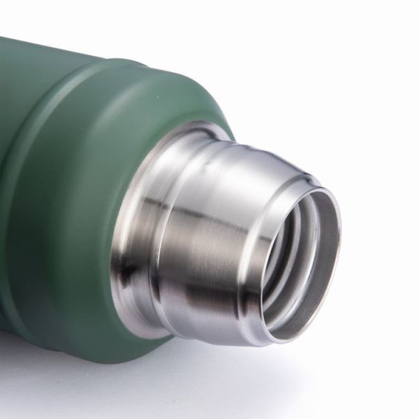 Vintage 18/8 SS 1L Insulated Water Bottle Leakproof Metal Water Jug Military Green