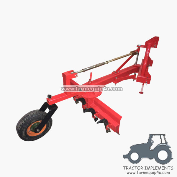 6GBRW - tractor 3point hitch grader blade with rippers with rear support wheel
