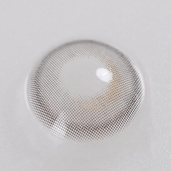 Natural Colored Pearl Gray Color Lens Dark Brown Eye Contacts 14.00mm