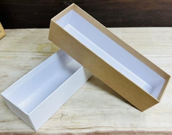 Luxury White Brown Kraft Gift Box Rectangle Rigid Box For Coffee Cups Or Umbrellas