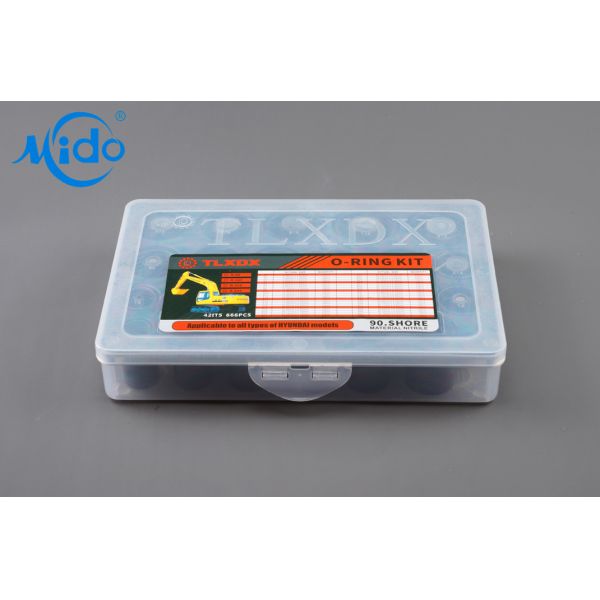 Наборы уплотнения колцеобразного уплотнения сопротивления масла, коробка колцеобразного уплотнения ремонта NBR Hyundai r установленная