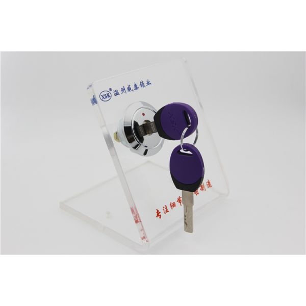 Brass Cylinder Wardrobe Locks , Dresser Drawer Locks Disc Tumbler