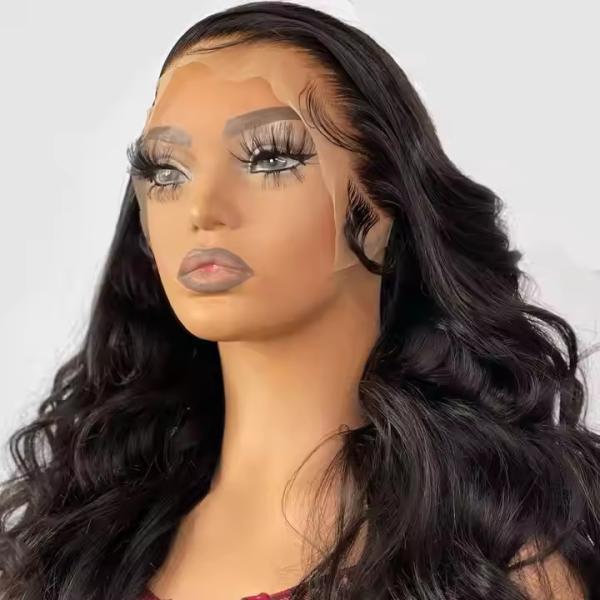 Ready to Ship Brazilian Virgin Hair Body Wave 180% Preplucked 13x4 Transparent Full Lace Front Wigs Human Hair for Black Women