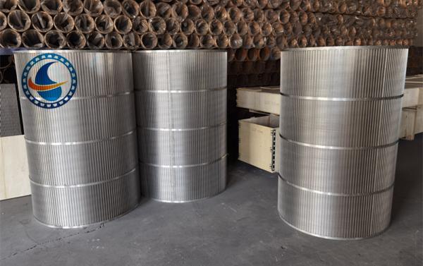 SS304 Wedge Wire Rotary Screen 1008mm Diameter for Wastewater