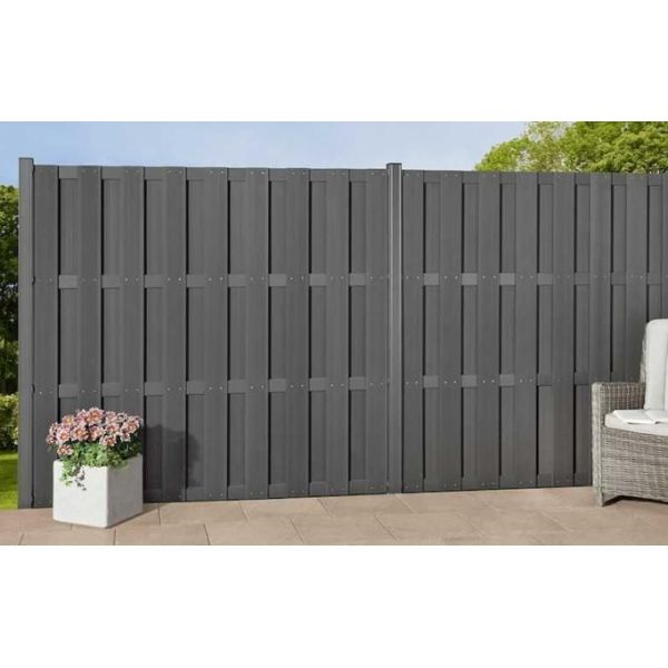                    Matte Finish WPC Fencing Panel Easy Clean for Office Courtyard              