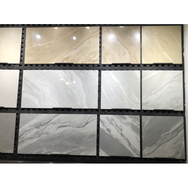 Interior Wall Occasion Polished Porcelain Grey Marble Floor Tiles 60x120 Modern Style