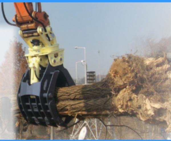 Excavator Log Grab Excavator Attachment  Wooden Grapple  360 Degree Rotation