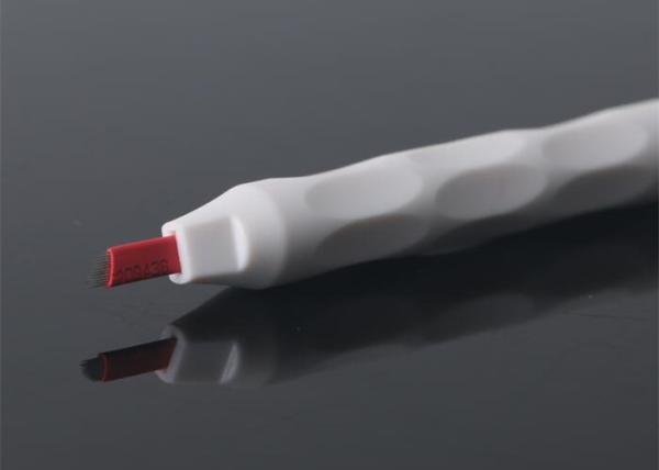 3D Brows White Disposable Manual Tattoo Pen / Microblading Tools Attached #12 Blade