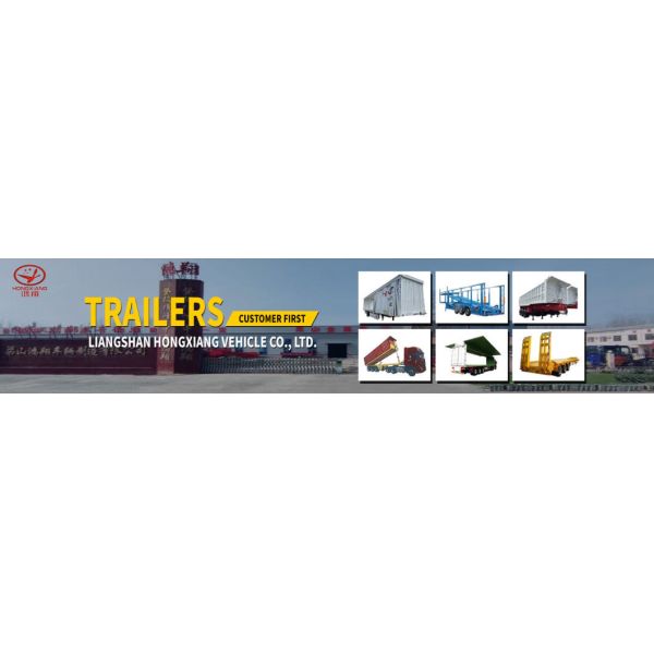 3 Axle 60ton Low Bed Semi-Trailer Bogie Suspension Trailers for Long Distance Transport