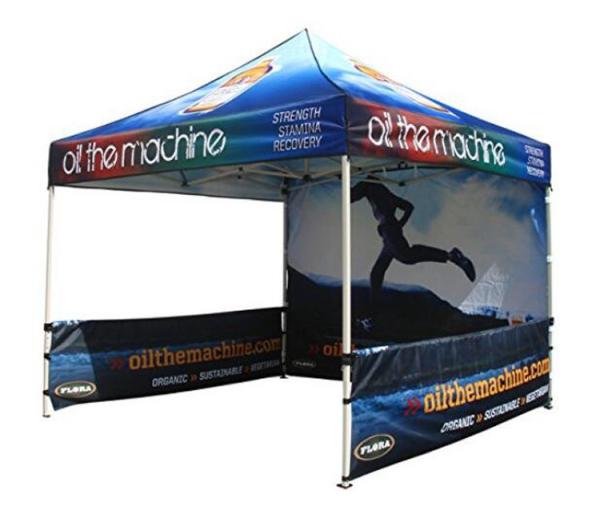 Aluminum Structure Custom Printed Canopy Tent CMYK Heat Transfer Printing