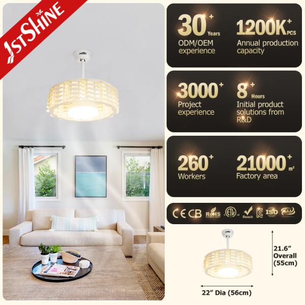 A sala de visitas 22 avança o fã de teto Bladeless 18W de controle remoto do diodo emissor de luz
