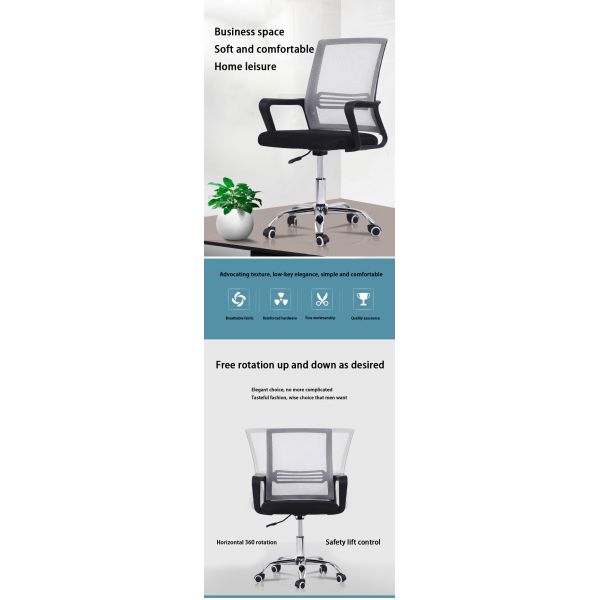 Silla de oficina giratoria ejecutiva Silla de PC de malla ergonómica moderna para escenarios de uso firmes