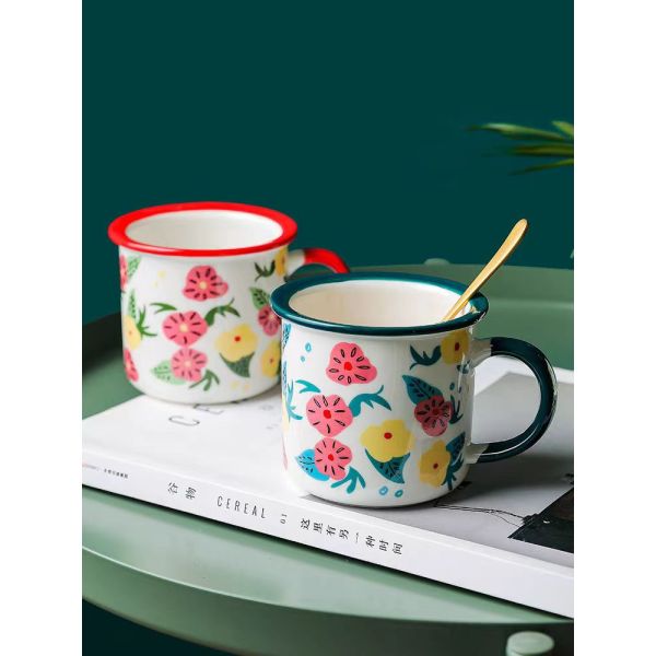 Hygienic 12oz White Sublimation Mug Including C Shape Handle Sublimation White Mug with Decal