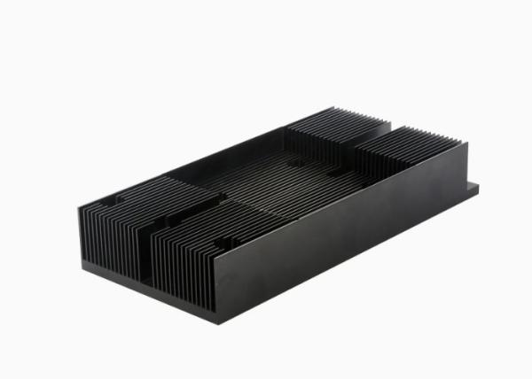 Black Anodized 6060 Large Size Aluminium Heatsink Extrusion Profiles T66