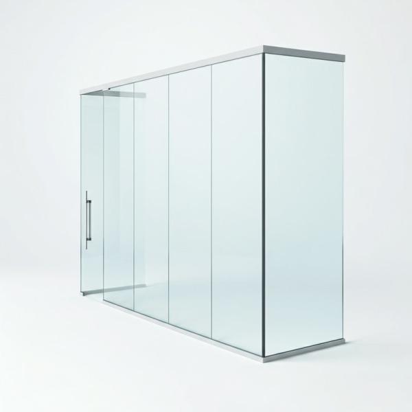 Forme droite, double vitrage, mur de séparation en verre pour salle de conférence