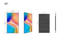 178/178 Angle de vision 55 pouces 3000cd/m2 Écrans LCD ultra-minces orientés vers les fenêtres pour la publicité en magasin