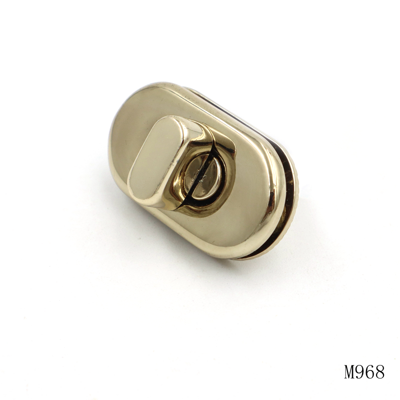 Gold Briefcase Lock Corrosion Resistant Bag Twist Lock Anti Fade