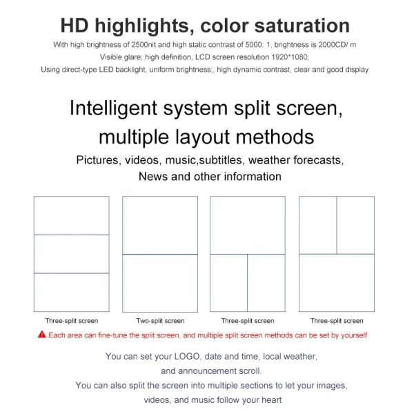 Signage extérieur adapté aux besoins du client d'affichage à cristaux liquides Digital, kiosque extérieur ultra mince de TV pour le supermarché