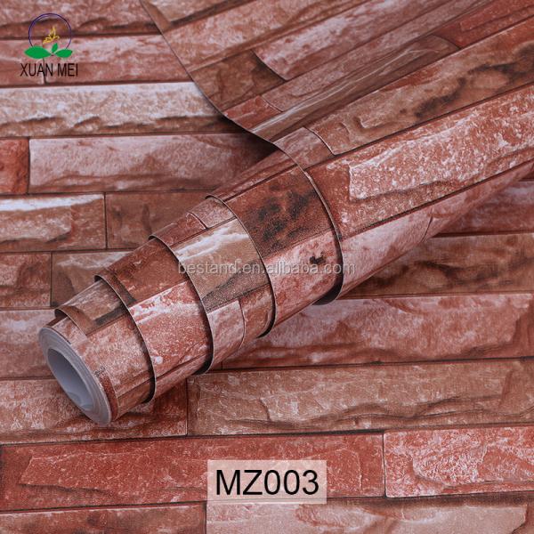 Anti Static 3D Stone Wallpaper OEM ODM 3D Brick Stone Wall Sticker