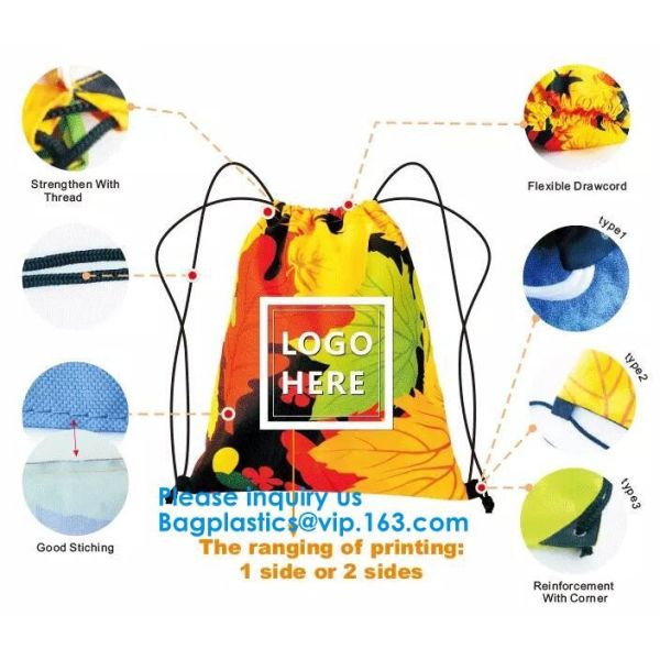 Custom Gift Promotional 210D 420D Polyester 190T Nylon Small Drawstring Bag,Promotional Heavy Duty 190T Nylon Polyester