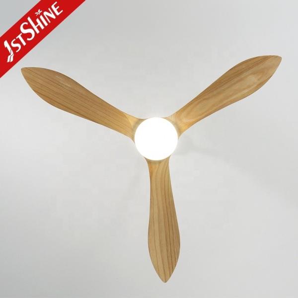 Facil instalação ventilador de teto LED com 5 velocidades e lâminas de madeira design contemporâneo