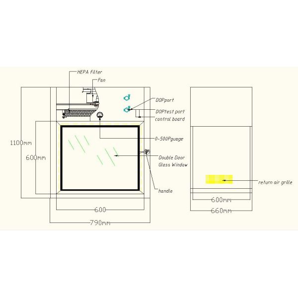 Customizable Dynamic Pass Box For Clean Room Purification Workshop