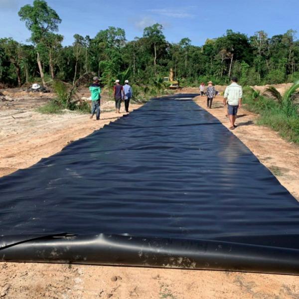 Blue 2mm High Density Polyethylene Geomembrane Hdpe Plastic Fish Farm Pond Liner Sheet