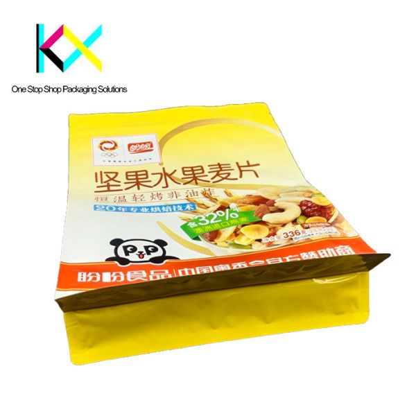 Digital Printed Plastic Pouch Bags 300g Flat Bottom Zipper Bag With Valve