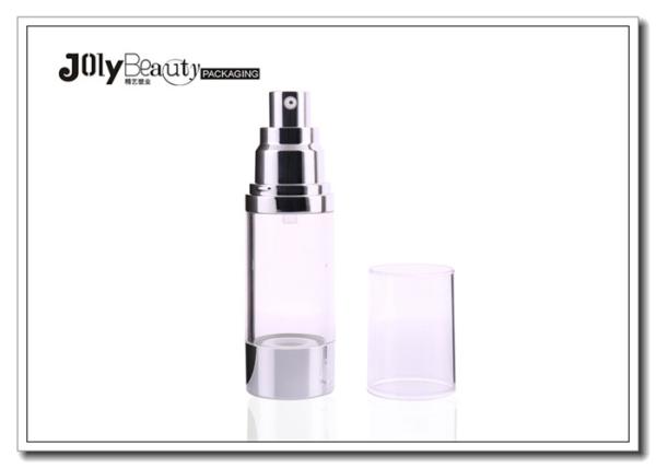 Cosmetic Clear ABS 15ml 30ml 50ml Airless Pump Bottles Plastic Airless Bottle