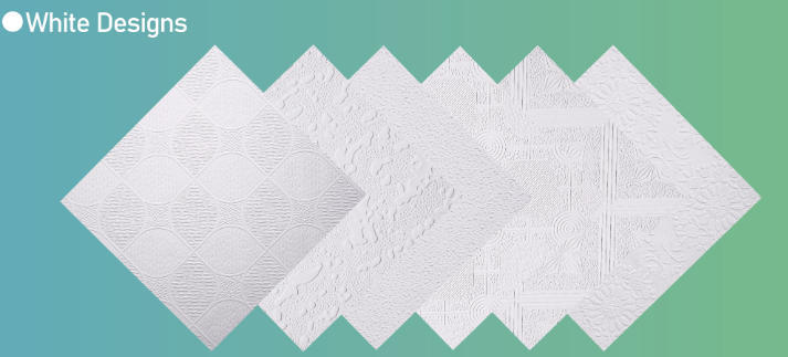 0.06 0.07mm Gypsum Tile Film Embossed Pvc Film For 2/2 Gypsum Ceilings