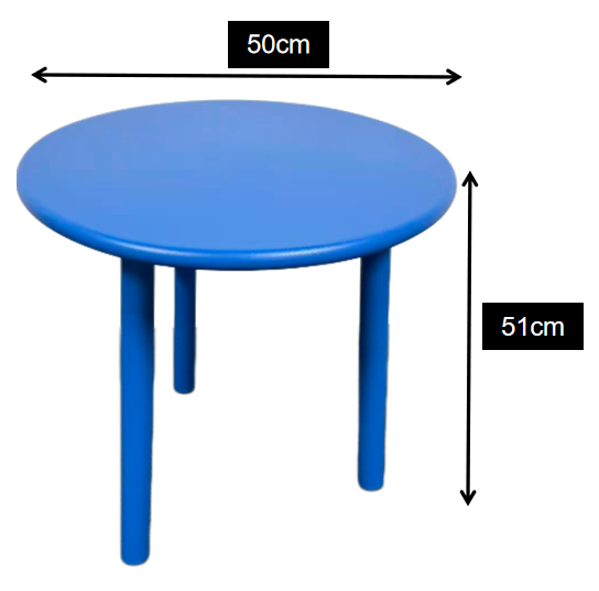 Hotel Contract Minimalist Aluminum Side Table Blue Tri Leg for Lobby Lounge Terrace