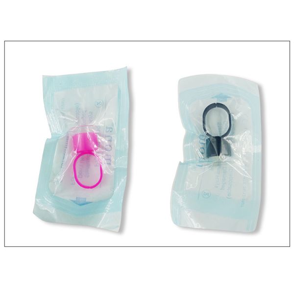 Disposable Microblading Tattoo Pigment Ring Cup With Sponge , Makeup Eyebrow Accessories