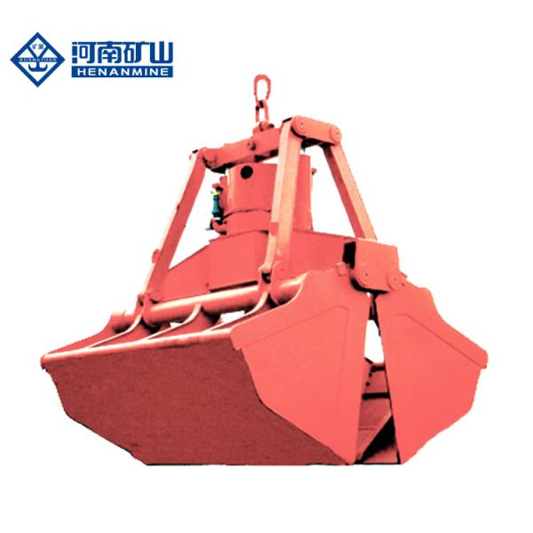 5 - 24 Cbm Hydraulic Block Grab Bucket , Port Double Disc Hydraulic Orange Peel Grab