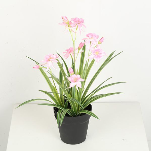 Artificial Chlorophytum Comosum Fake Bonsai Tree With Flower 28 CM 38 CM 48 CM