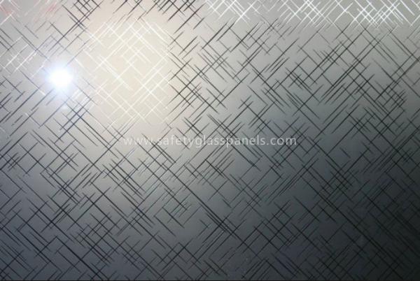 Shower Room Obscure Acid Etched Glass Patterns , Double Sided Auto Float Glass