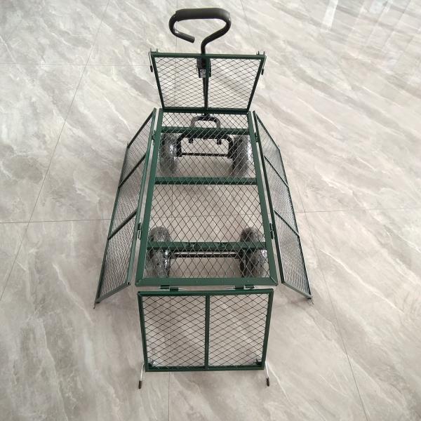 44.66 Lbs Green Heavy Duty Detachable Garden Mesh Cart for Professionals