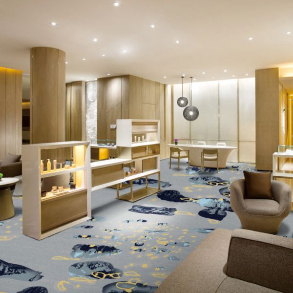 Hotel Airport and Wall-to-Wall Machine Made Axminster Carpet with 7-20mm Pile Height