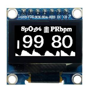 0.96インチ OLEDディスプレイモジュール 128x64ピクセル | SPIインターフェース | 青/白/黄青 | -40℃～80℃ | RoHS