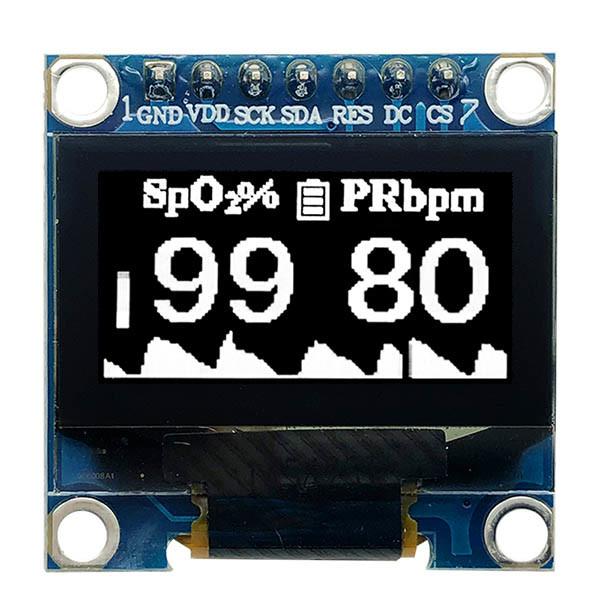 0.96インチ OLEDディスプレイモジュール 128x64ピクセル | SPIインターフェース | 青/白/黄青 | -40℃～80℃ | RoHS