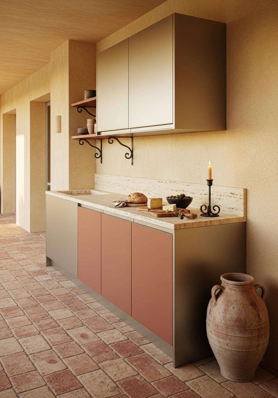Terracotta-Tone Garden Cabinet in 304 Stainless Steel