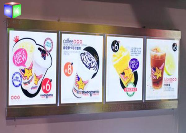 Magnetic Crystal LED Light Box , Wall Mounted Lightbox With Aluminum Frame