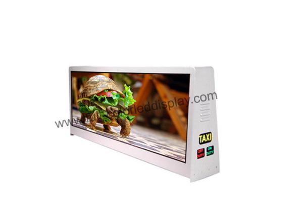 Rooftop LED Taxi Sign Double Sided 40000 Dots / M2 For Car Convenient Moving Advertising