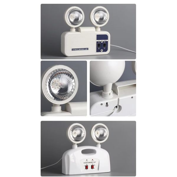 AC85-265V 6W 3Hours Two Heads Fire Light Emergency Vehicles Lights Rechargeable Led