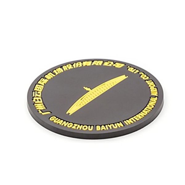 Non Slip Backing Business Promotional Products , Round Plastic Coasters Injection Logos