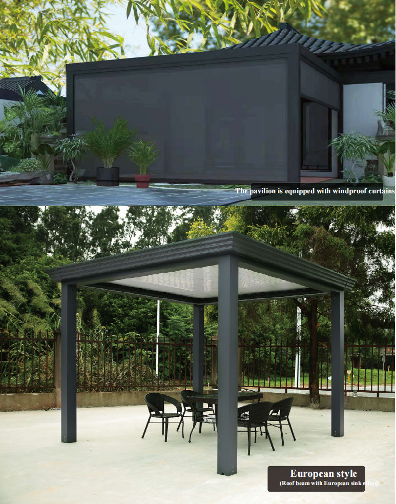 Telescopic Motorized Metal Skylight Ceiling Waterproof Sunshade Folding Roof Garden Aluminum Retractable Pergola