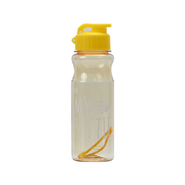 550ml Large Capacity Transparent PE Plastic Water Bottle for Male and Female
