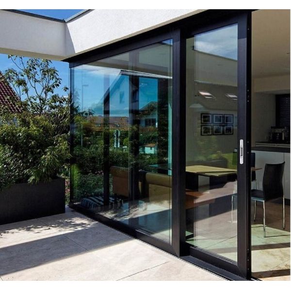 Solid Anti Corrosion Powder Coating Aluminum Alloy Door Frame Tempered
