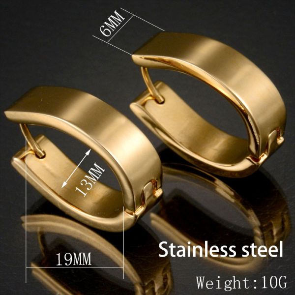 Hot Sale Men Piercing Jewelry Punk Style Stainless Steel Hoop Huggie Earrings
