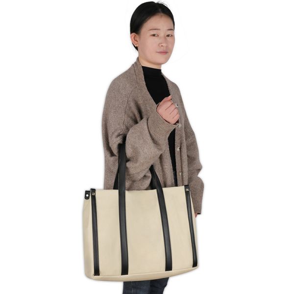 Big Size Canvas Eco Friendly Shopping Bags Short Handles Shoulder Tote 15x5x12